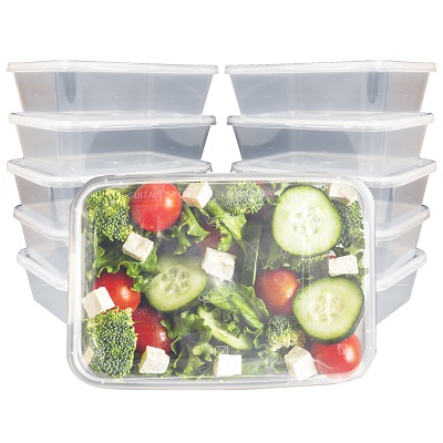 100 x 650ml Microwave Containers With Lids - Food Takeaway Etc
